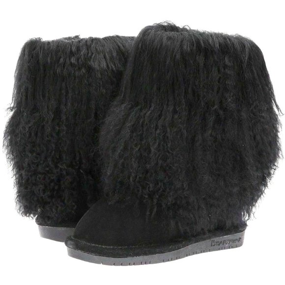 BearPaw Other - NN Bearpaw Girls Sz 12 Fur Fringe UGG Style Boots